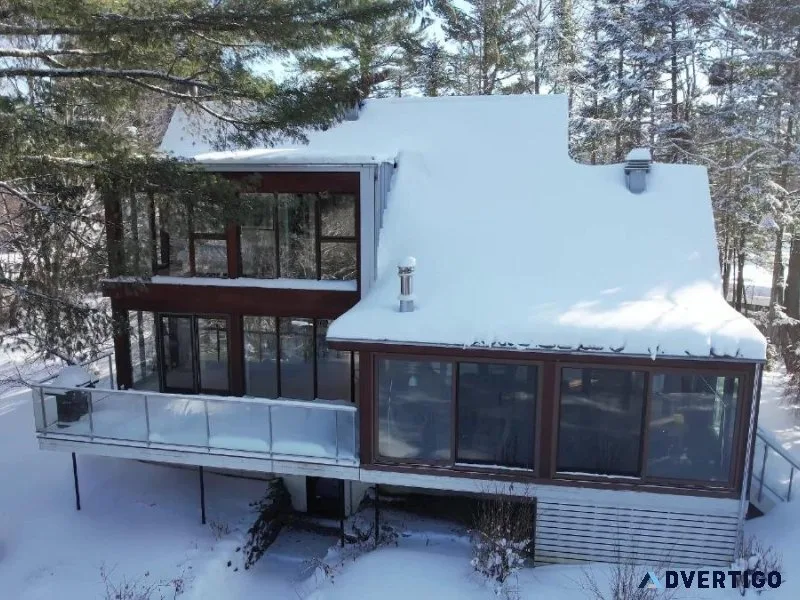 Unique architecture upscale waterfront house