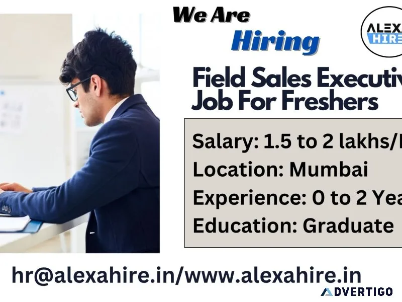 Field sales executive job for freshers