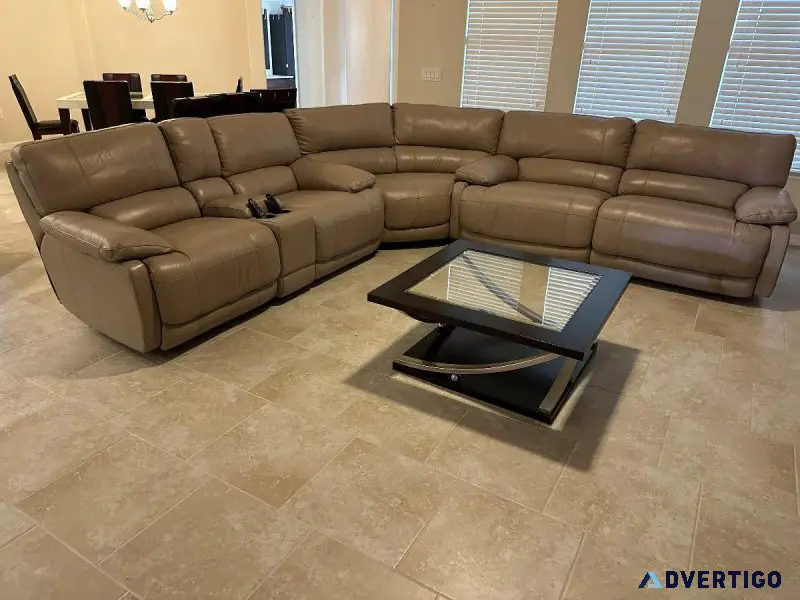 Leather Sectional Sofa and Reclining Chair