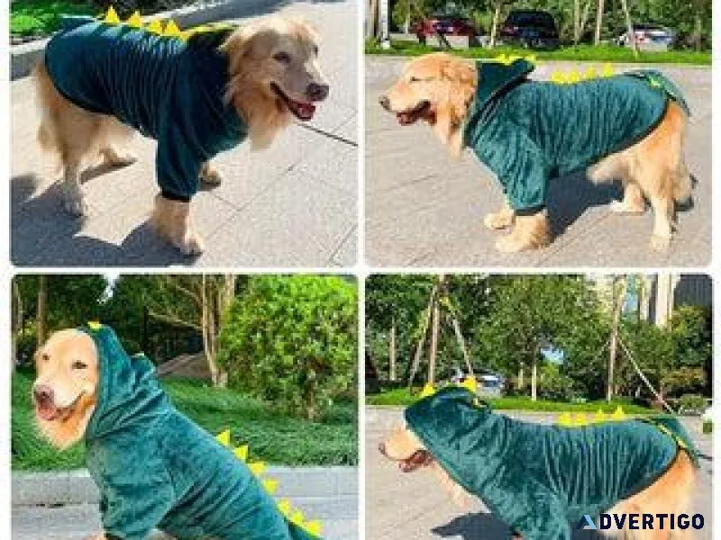 DOG HOODY JACKET WINTER WARM FLEECE DOG PAJAMA CLOTHES