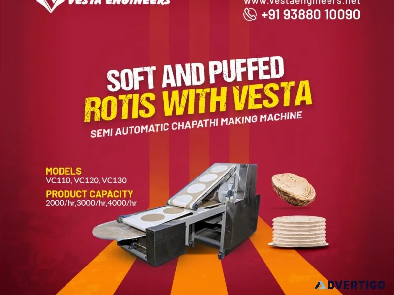 Semi automatic chapati making machine