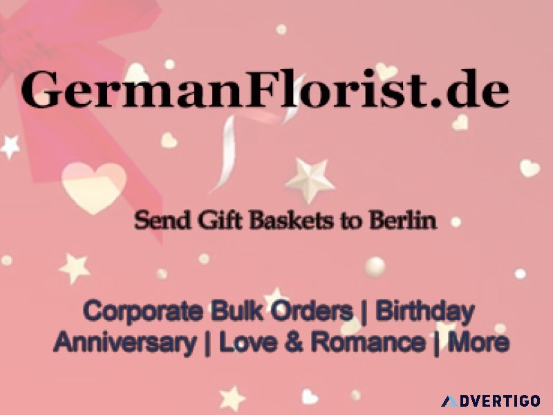 Send stunning gift baskets to berlin - online delivery available