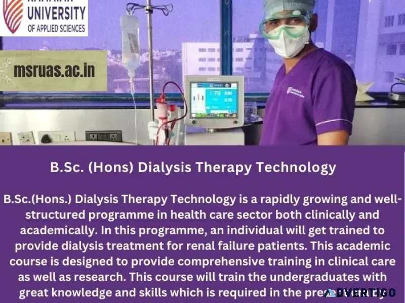 Advanced dialysis training: bsc therapy technology course