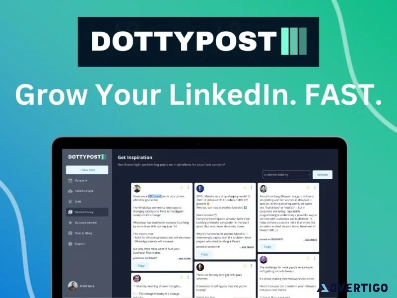 Dottypost - grow your linkedin audience