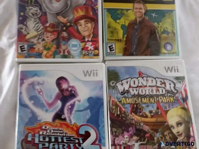 lot of 4 nintendo wil games