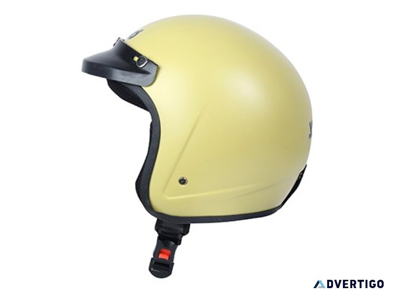 Open face helmet for men