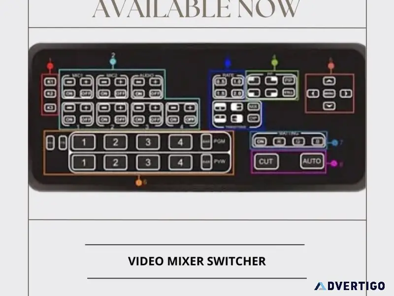 Use video mixer switcher for video production