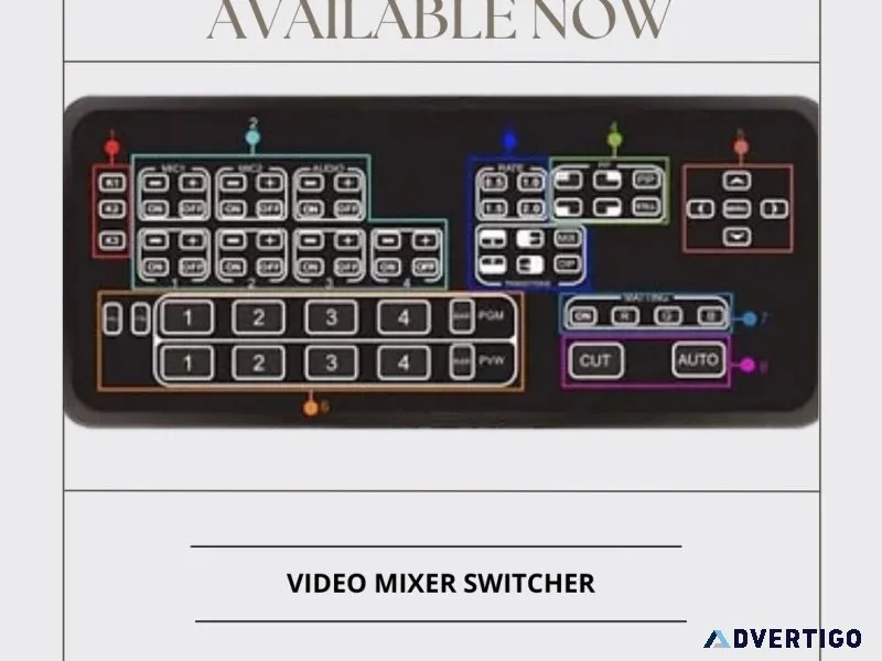 Use video mixer switcher for video production