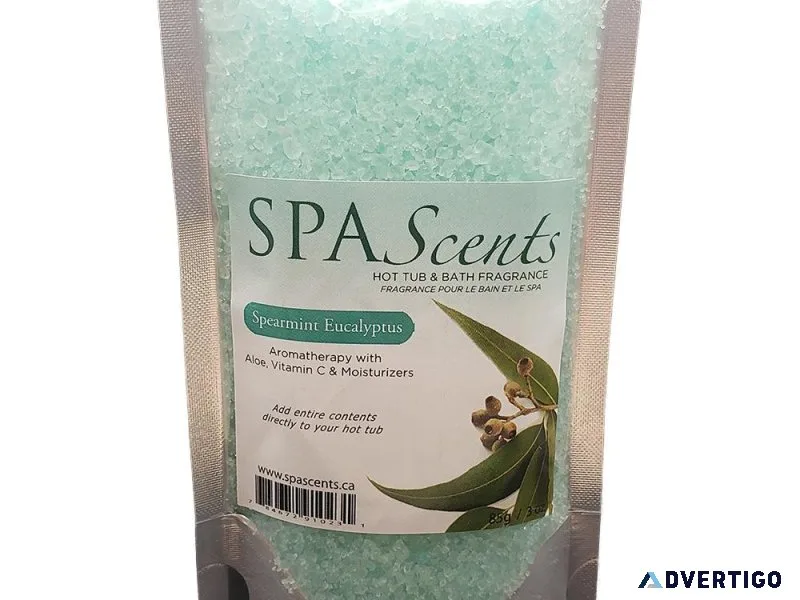 SpaScents 85g Crystal Pouch Spearmint Eucalyptus