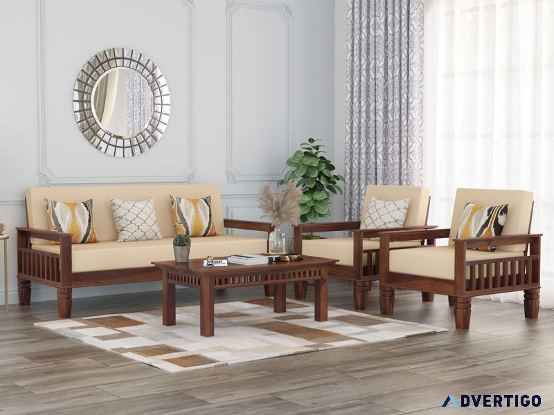 Living room wooden sofa set upto 55% off | jodhpuri furniture