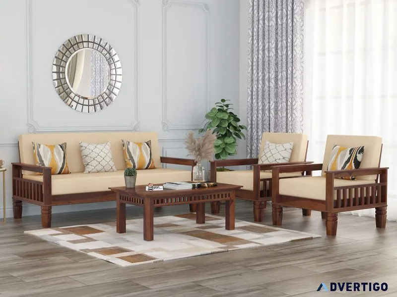Living room wooden sofa set upto 55% off | jodhpuri furniture