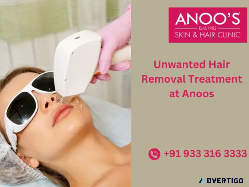 Permanent unwanted hair removal treatment at anoos