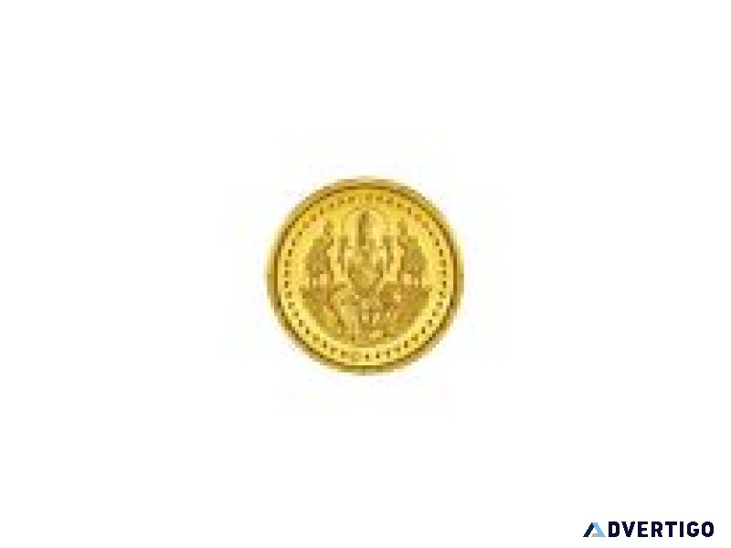Purchase 22 karat laxmi gold coins online - karatcraft
