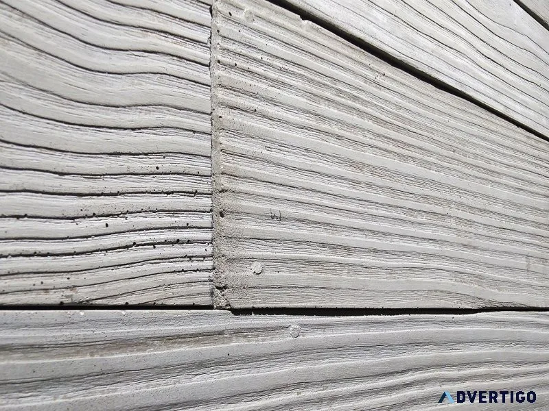 Concrete wooden planks