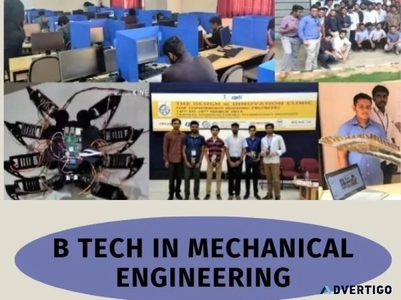 Mastering machines: btech in mechanical engineering