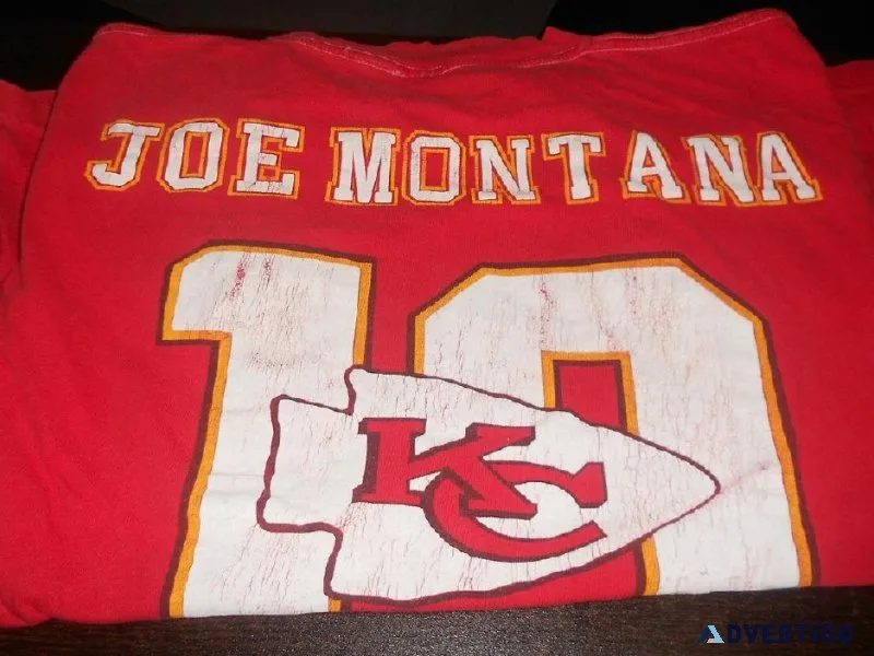 Joe Montana Vintage KC Chiefs Shirt Size Large