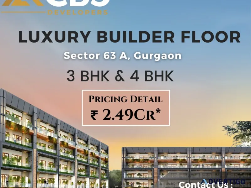 Cbs developers | luxury builder floor in gurgaon