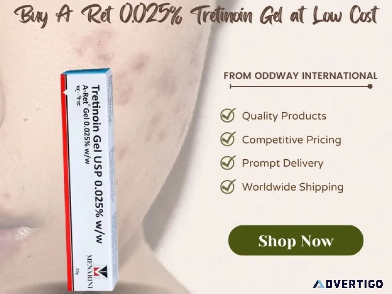 Buy a ret 0025% tretinoin gel: easy online purchase