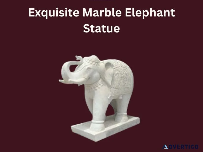 Exquisite marble elephant statue