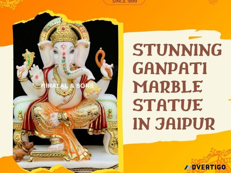 Stunning ganpati marble statue in jaipur