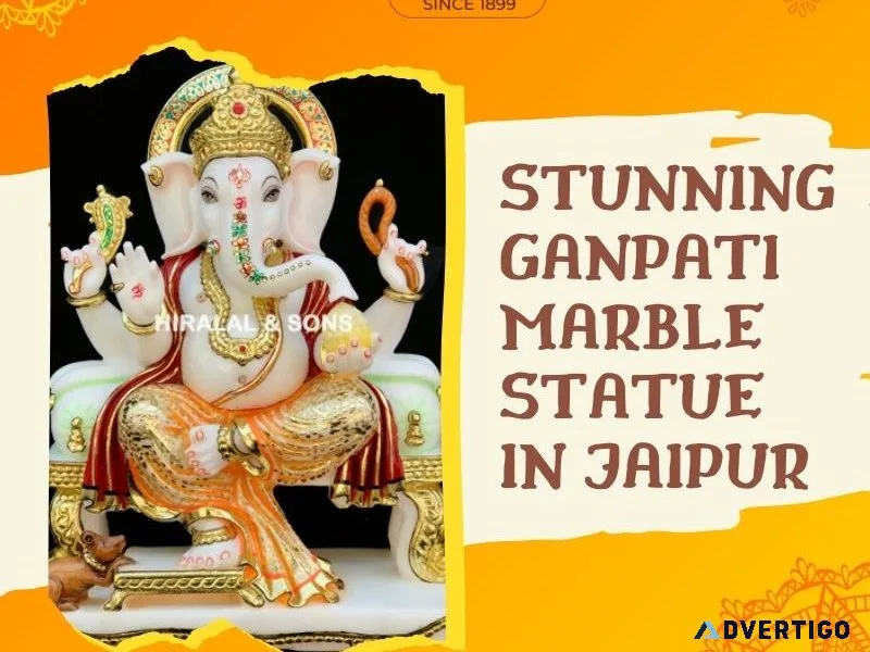 Stunning ganpati marble statue in jaipur