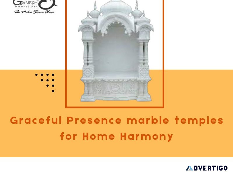 Graceful presence marble temples for home harmony