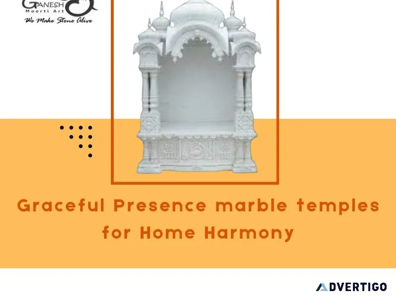 Graceful presence marble temples for home harmony