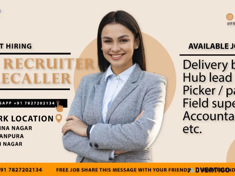 Hiring for HR Recruiter  Telecaller in Bhajanpura