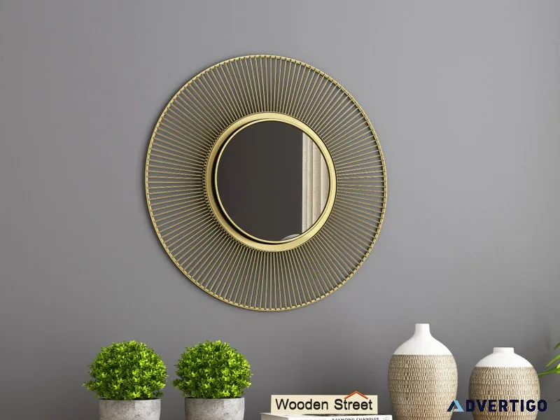 Buy drape metal mirror with frame at 25% off online