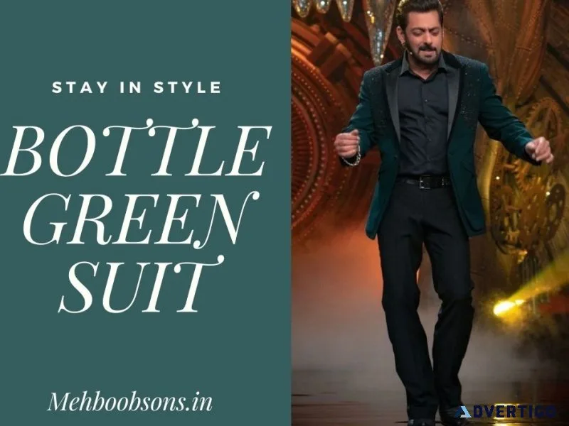 Bottle green suit