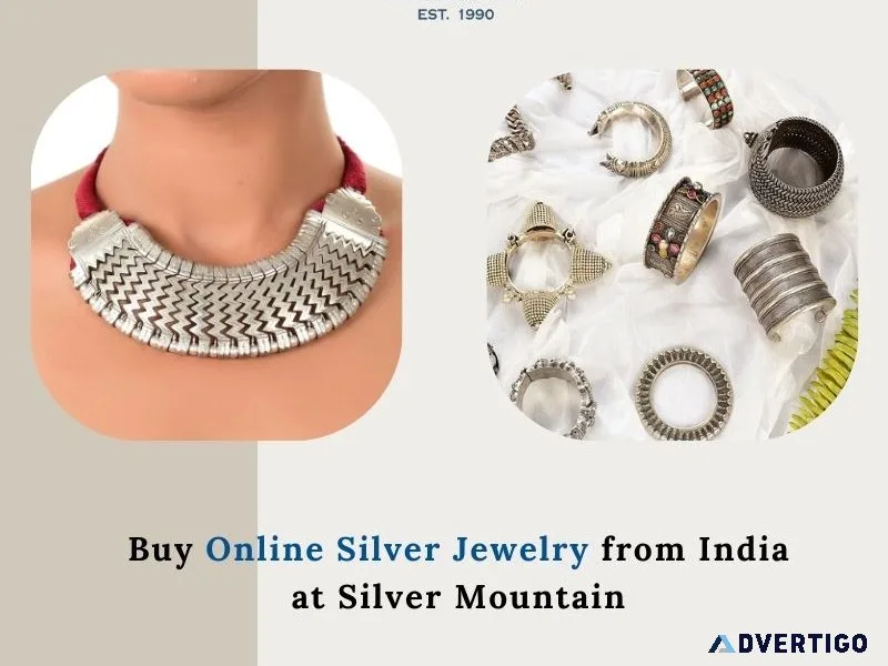 Buy online silver jewelry from india at silver mountain