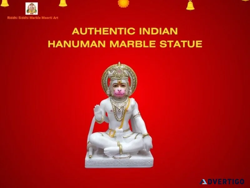 Authentic indian hanuman marble statue
