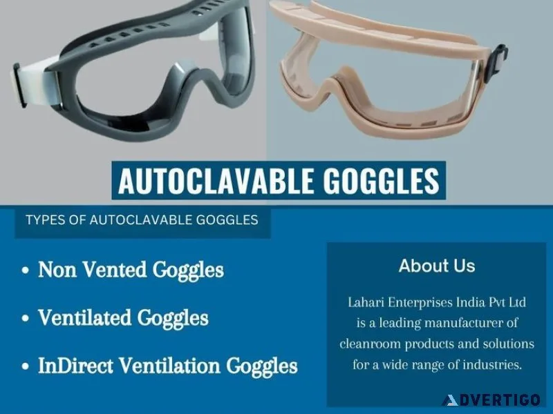 Autoclavable ventilated goggles by lahari enterprises