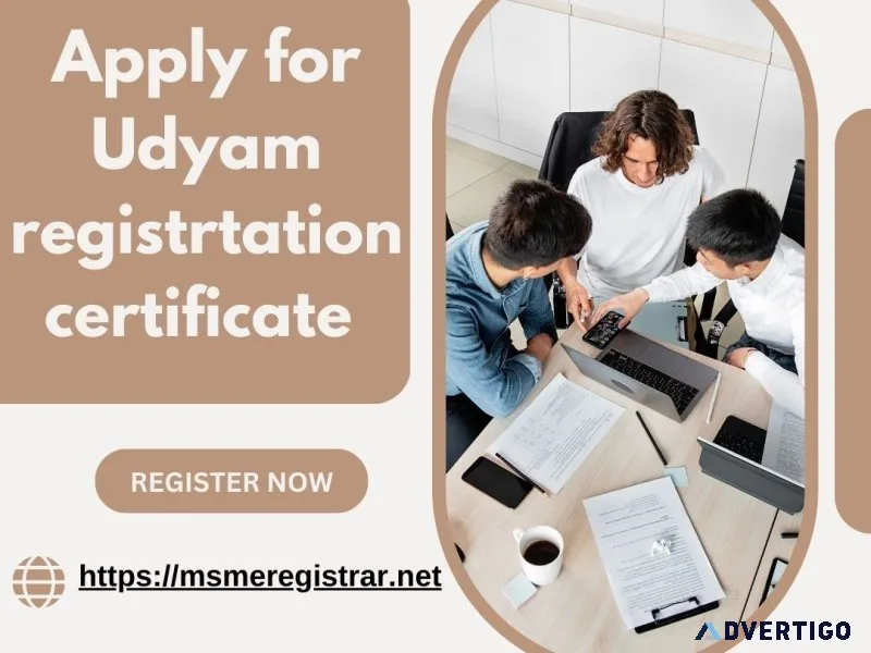 Apply for udyam registrtation certificate