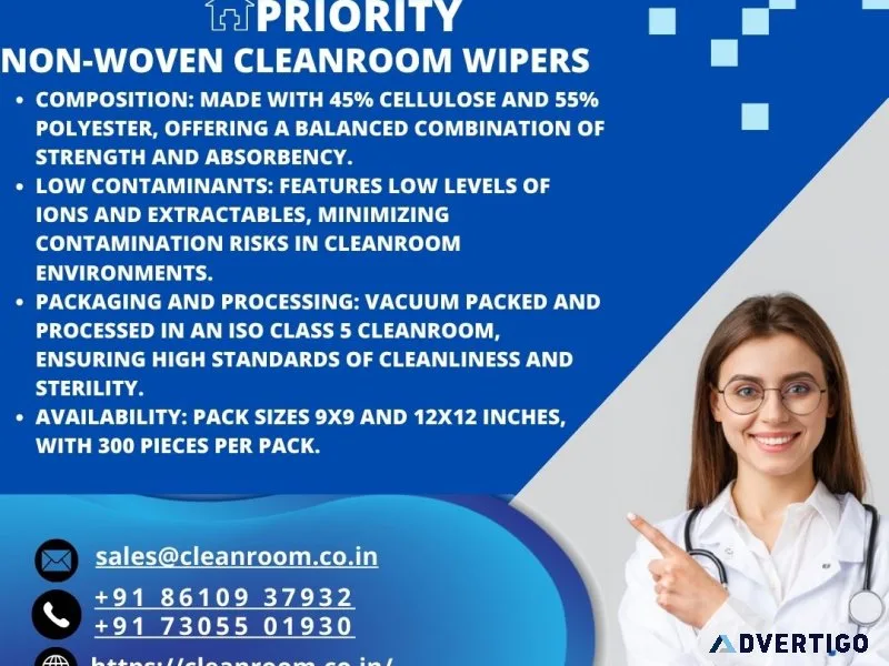 Premium cleanroom wipers by lahari enterprises