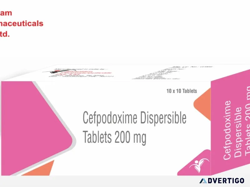 Cefpodoxime dispersible tablets 200mg manufacturer in india