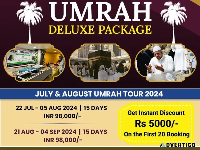 Get best deluxe umrah tour packages 2024