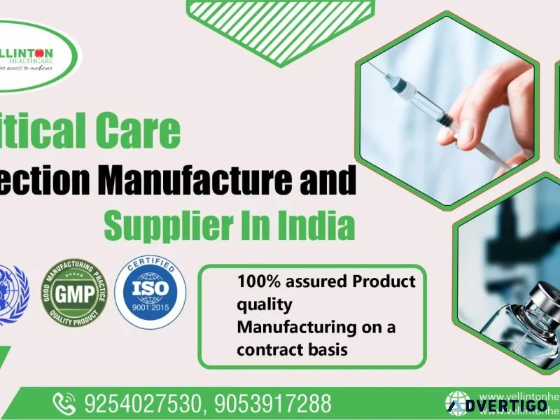 Top critical care injection manufacturer in india