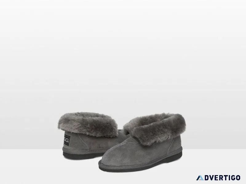 Adult s Classic Sheepskin Slipper  Grey  Ugg Slipper Boots