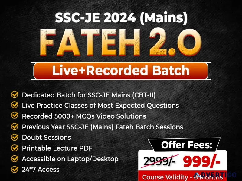 How to prepare for the ssc je 2024 mains exam