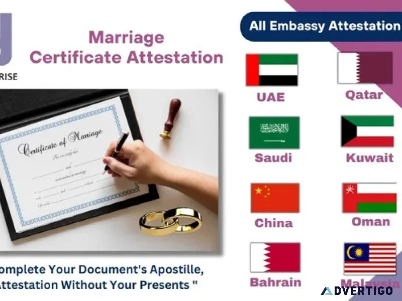 Marriage certificate attestation for uae visa | iy enterprise