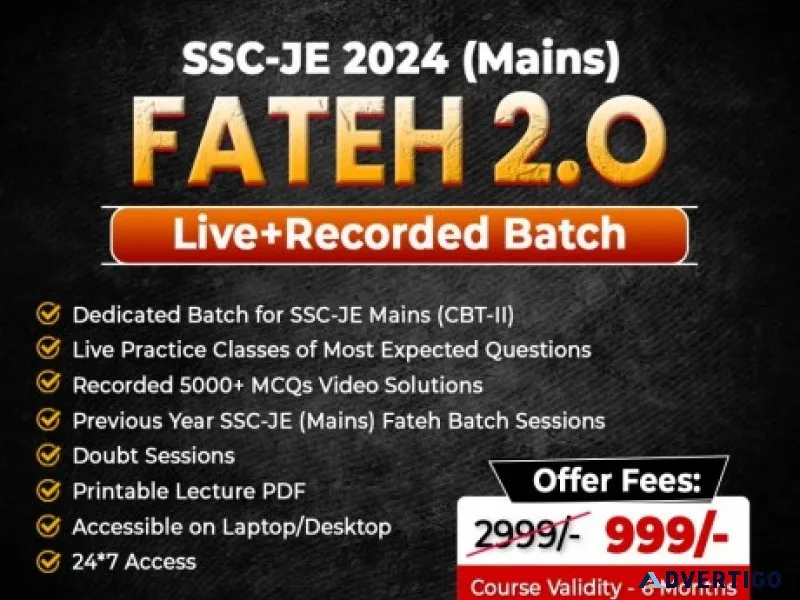 How to select a best coaching for ssc je mains 2024 preparation?