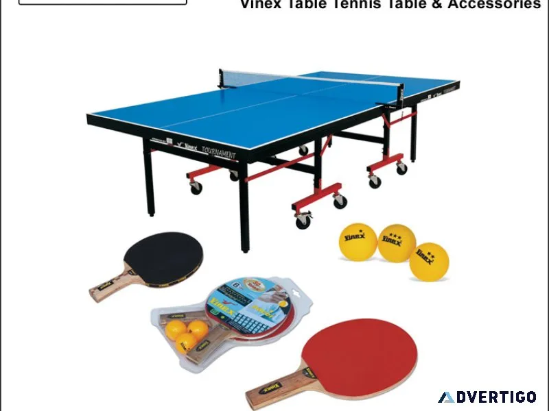 Table tennis table and accessories