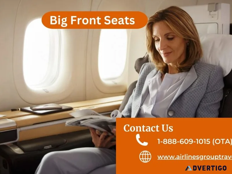 How to book spirit big front seats?