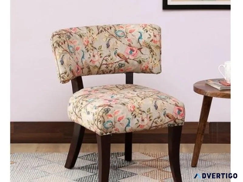 Esme solid wood slipper chair in multicolour
