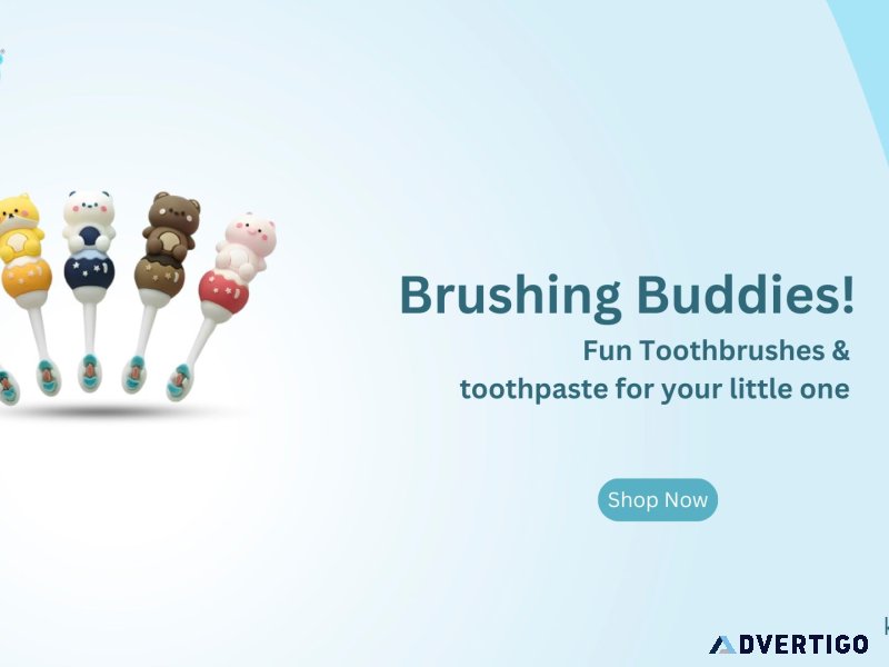 Dental care products at kidloo: dentist-approved brushes & paste