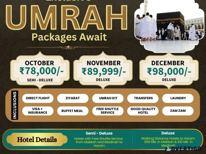 Get umrah tour package from delhi