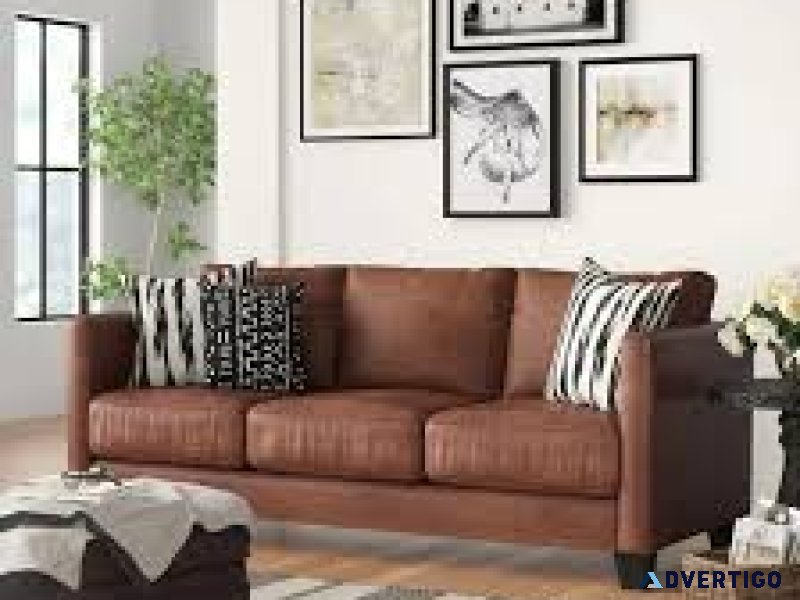  modern chic: 3-seater leather sofa collection 