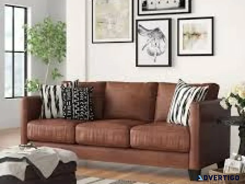  modern chic: 3-seater leather sofa collection 