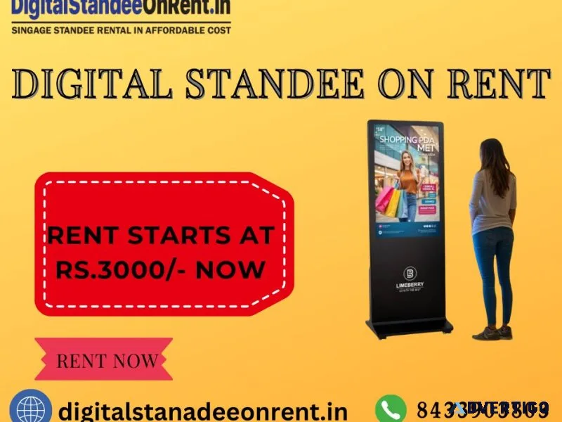 Digital standee on rent starts at rs3000/- only in mumbai